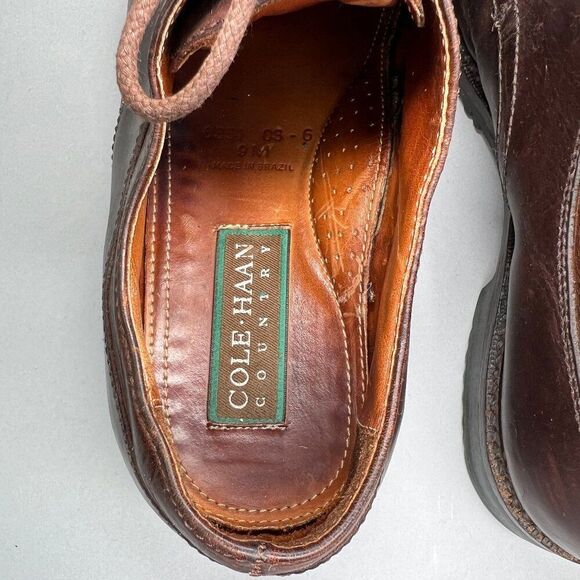 Cole Haan Country Oxfords Men\'s Size 9 Brown Leather Split Toe Derby Dress Shoes main image 6